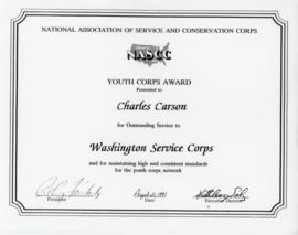 Washington Service Corps Youth Corps Award