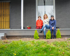 Porch Portrait Project: Elizabeth (Karen) Kavaard with her boys Aiden & Trahen