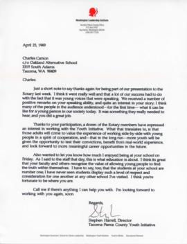 Washington Leadership Institute Letter From Stephen Harrell