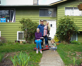 Porch Portrait Project: Stewart, Nicole and Arlo Crocket & Michelle Vandever (Nicole's Mom)