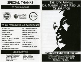 16th Annual Dr. Martin Luther King Jr. Celebration (Front)