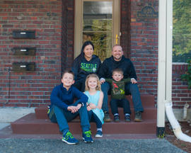 Porch Portrait Project: Joya Nielson with Igor Kwiatowski and his Children Ben, Olivia & A.J.