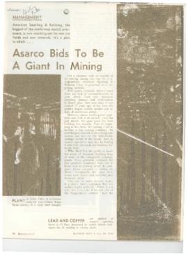 Business Week Article ASARCO Bids To Be A Giant In Mining