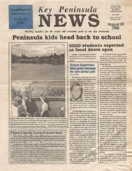 Key Peninsula News, August 29, 1988