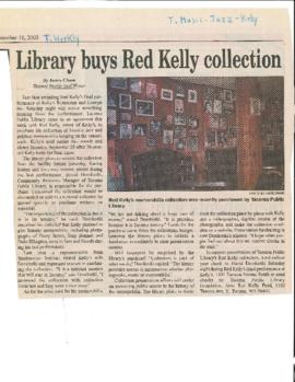 Library Buys Red Kelly Collection, Tacoma Weekly article