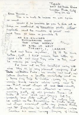 T. Handforth to Nannie from Canoga Park, California - May 30, 1944