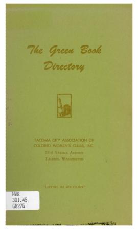 Tacoma City Association of Colored Women's Club Green Book Directory of Tacoma