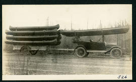 Nine Canoes on Willits Brothers Car and Trailer