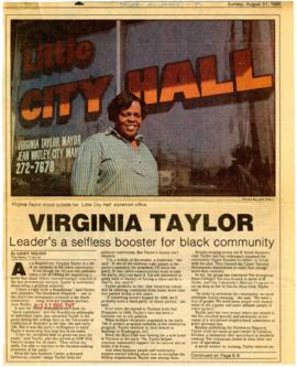 "Virgina Taylor - Leader's a selfless booster for Black community" Tacoma News Tribune ...