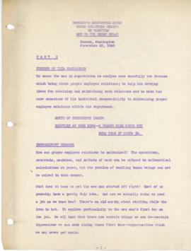 Foremen's Conference Notes November 1948