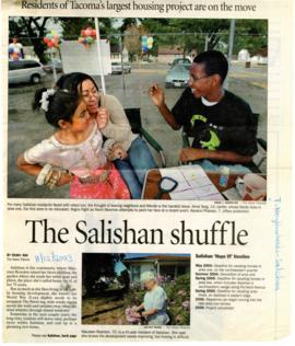 Tacoma News Tribune, "The Salishan Shuffle", 8/12/2003 p.1