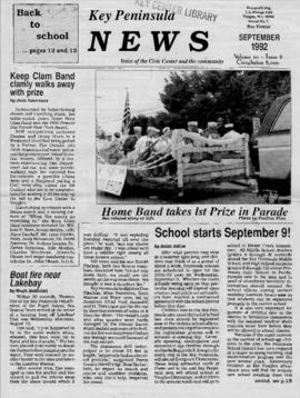 Key Peninsula News, September 1992