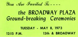 Broadway Plaza Invitation