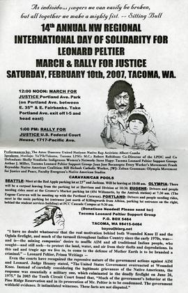 Leonard Peltier Solidarity Day Poster, 2007
