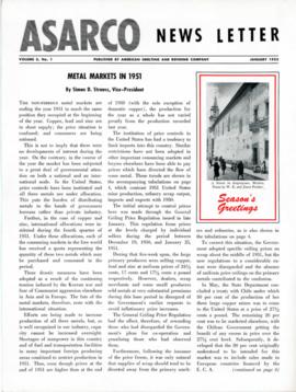 ASARCO Newsletter 1952