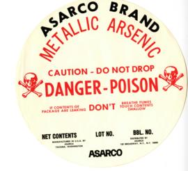Metallic Arsenic Danger Label