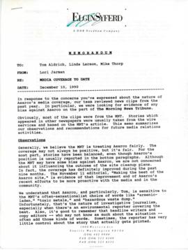 ASARCO Media Bias Correspondence 1990