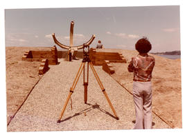 Final Calibration of Sundial in the Interpretive Court at Commencement Park (Now Renamed Jack Hyd...