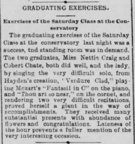 The Leavenworth Times Clipping, "Graduating Exercises"