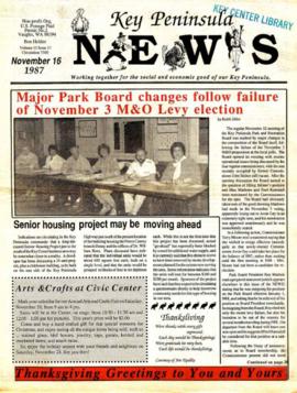 Key Peninsula News, November 16, 1987