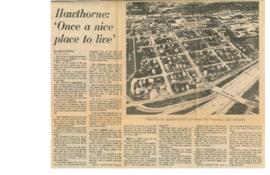 Tacoma News Tribune article "Hawthorne: 'Once a nice place to live'"