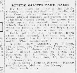 Little Giants Take Game (TDL)