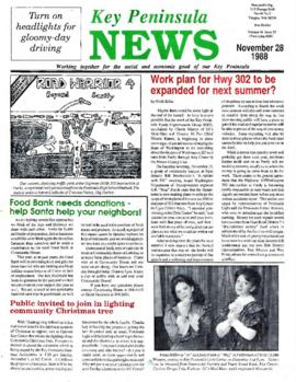 Key Peninsula News, November 28, 1988