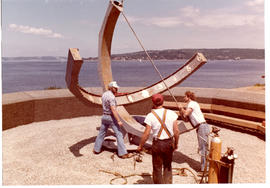 Installation of Sundial in the Interpretive Court at Commencement Park  (Now Renamed Jack Hyde Park)