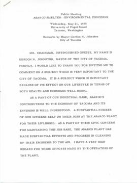 Statement on ASARCO 1975