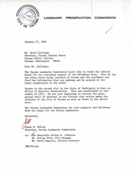 Landmark Preservation Library Correspondence 1976