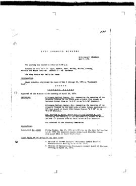 City Council Meeting Minutes, May 7, 1974