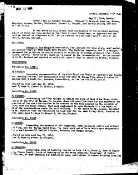 City Council Meeting Minutes, May 17, 1954