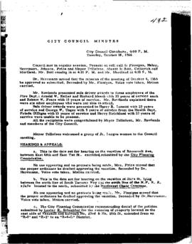 City Council Meeting Minutes, October 18, 1966