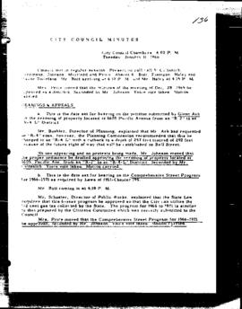 City Council Meeting Minutes, January 11, 1966