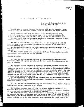 City Council Meeting Minutes, March 26, 1968