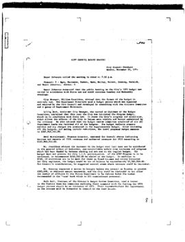 City Council Meeting Minutes, November 25, 1974