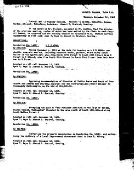 City Council Meeting Minutes, November 13, 1956