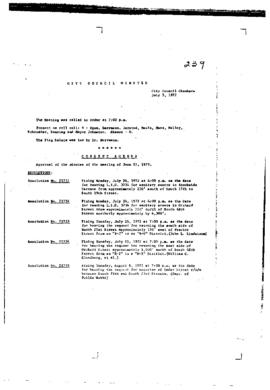 City Council Meeting Minutes, July 5, 1972