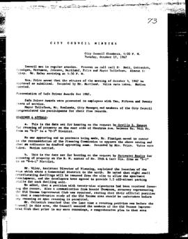 City Council Meeting Minutes, October 17, 1967