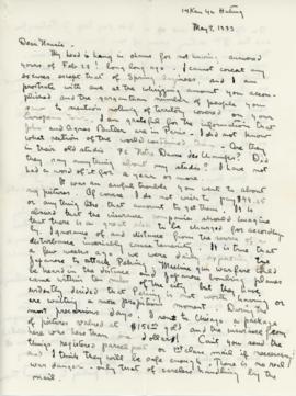 T. Handforth Letter to his mother from China May 7th, 1933