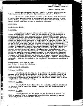 City Council Meeting Minutes, June 18, 1956