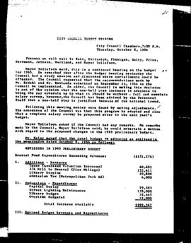 City Council Meeting Minutes, October 8, 1964