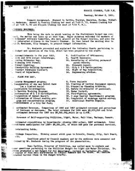 City Council Meeting Minutes, October 2, 1956