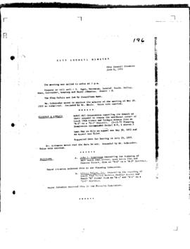 City Council Meeting Minutes, June 6, 1972