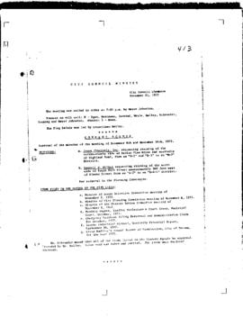 City Council Meeting Minutes, November 21, 1972