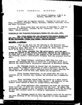 City Council Meeting Minutes, September 21, 1965
