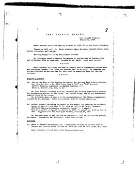 City Council Meeting Minutes, January 11, 1972