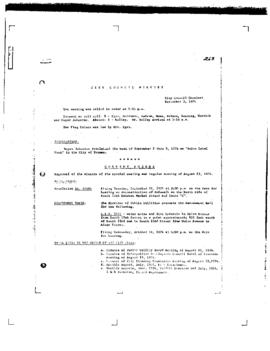 City Council Meeting Minutes, September 3, 1974
