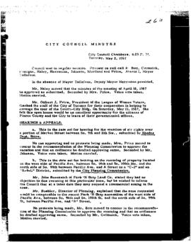 City Council Meeting Minutes, May 2, 1967