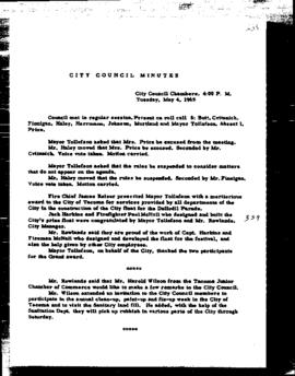 City Council Meeting Minutes, May 4, 1965